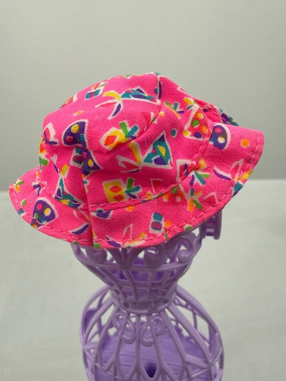 Vtg 1997 Barbie Kelly Doll Fashion Avenue Pink Floppy Hat Birthday Bow
